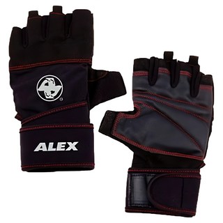 ALEX SPORTS 重訓手套, 1雙, M, Black