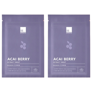 MOMUS 巴西莓錠 | 巴西莓萃取 | 養顏美容 | 增強體力 | 無添加糖, 36顆, 0.3g, 2包