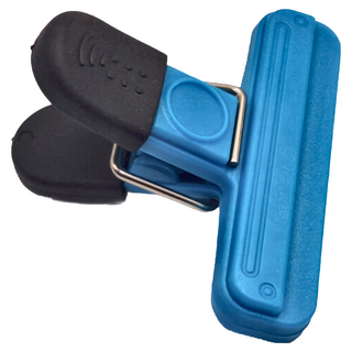 葉子小舖 10個 食物封口夾 ABS+TPR+不鏽鋼, 藍色