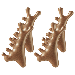 小麥購物 多功能按摩梳 G837 35g, 棕色, 4個