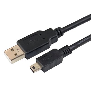 POLYWELL 寶利威爾 USB-A To Mini USB充電傳輸線 公對公 PW15-W45-M772, 1.5m, 黑色, 1條
