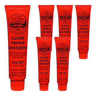 LUCAS' PAPAW REMEDIES 木瓜霜 25g, 澳洲經典百年品牌, 保持肌膚水份, 緩解肌膚乾燥, CARICA PAPAYA, 6件