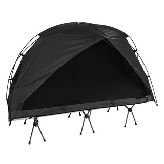 Ape to Camper Hug 單人行軍床帳篷, 黑色, 1人