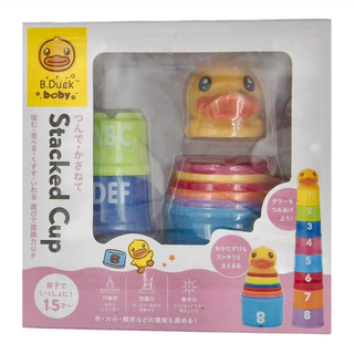B.Duck 小黃鴨 疊疊樂 ABC 123 1.5歲以上, 多色, 1盒