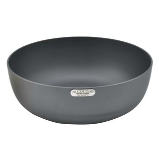 COCOpan 極簡無柄抗鏽鐵製燉鍋 20cm, IH爐適用, 鐵灰色, 輕巧易攜帶, 1個