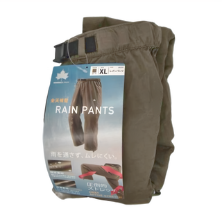 LOGOS 四向彈性雨褲 XL#, 褐綠色, 1件