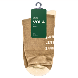 VOLA 維菈 百搭撞色英文長襪 4雙