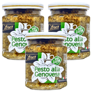 Citres 義式羅勒青醬, 義大利老字號品牌, 新鮮時令蔬菜製, 無麩質, 200g, 3罐