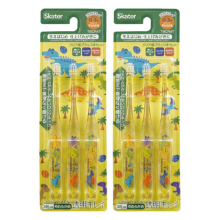 Skater 幼兒牙刷, 彩色恐龍, 3支, 2組