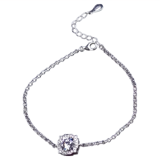 CF Diamond 手鍊 莫桑鑽 C0010 經典海瑞, D色等級, FL淨度, 3EX比利時8H8A切工, 1克拉