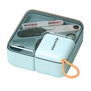 上手家居 針線盒 針線/針線包/縫紉工具包/針線組/針線收納, 淺綠色, 1組