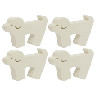 ALLDAY LAB EVA狗狗造型防夾手門擋, 4個, 象牙白