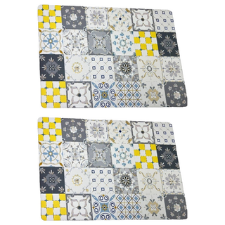 BonBon naturel 軟式硅藻土瞬吸速乾吸水地墊, 馬賽克花磚 多色, 2個