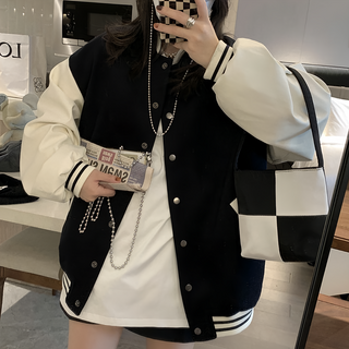 BUYLOVE Y8370 刷毛棒球外套 經典設計 春秋穿搭, 60 x 70cm, 素面, 1件