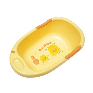 PiYOPiYO 黃色小鴨 小鴨雙色浴盆 帶有蓮蓬頭靠架 防滑手腕靠架 嬰兒浴缸, 顏色隨機, 1個