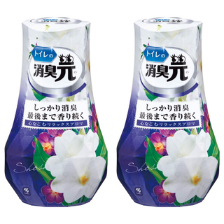 小林製藥 浴廁消臭元 舒緩花香, 特殊濾紙除臭味, 可調整濾紙, 大容量設計, 400ml, 2個