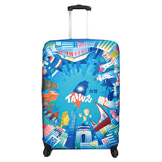 LittleChili 行李箱套 JB4 S 彈性材質 防刮耐磨 易於安裝, 新環島台灣 藍色