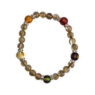 鈦晶晶鑽圓珠手鍊 六字箴言 台灣產, 1個