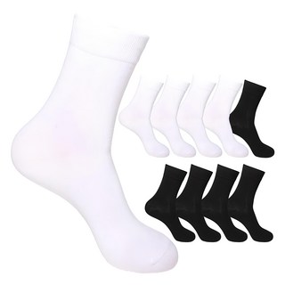 Doobalro 男用優質素色中筒襪 10雙組