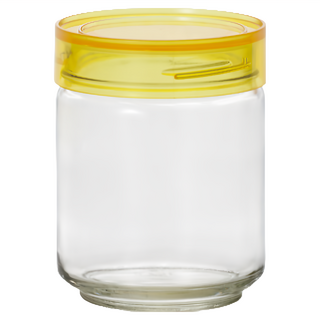 ADERIA 日本進口抗菌密封寬口玻璃罐 黃, 750ml, 1個
