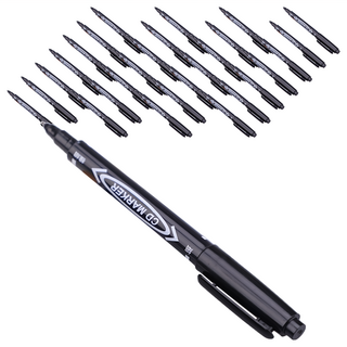 油性奇異筆, 雙頭彩色馬克筆, 13.8*1cm, 藍色/紅色/黑色, 1支, 50支