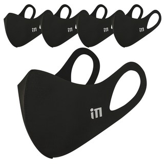 IM 涼感口罩, 黑色, 5個