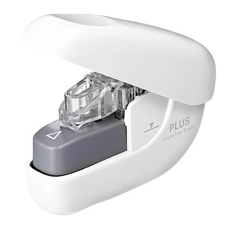 PLUS 普樂士 無針訂書機 SL-106NB 可直接回收 環保省心, 白色, 1個
