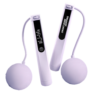 好拾選物 運動健身智能計數跳繩 三用款, 卡路里計算/語音播報/TYPEC充電, 2.8m, 紫色, 1組