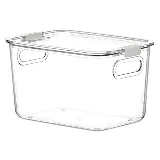懶角落 帶出料口雜糧收納盒, 1個, 透明