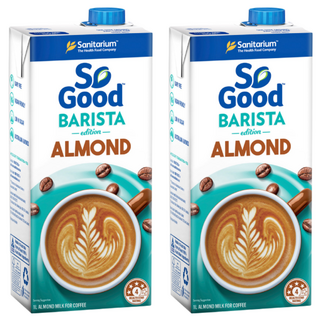 So Good 咖啡師杏仁奶, 可拉花，熱量比鮮奶少50%，澳洲知名品牌, 1L, 2瓶