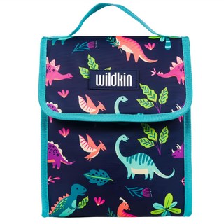 Wildkin 55系列 直立式餐袋 時尚便利功能 可當便當袋、保冷袋、母乳保冷袋、野餐保溫袋, 1個, 博妮塔龍