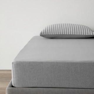 HOLA 和樂家居 自然針織條紋床包 1.4kg