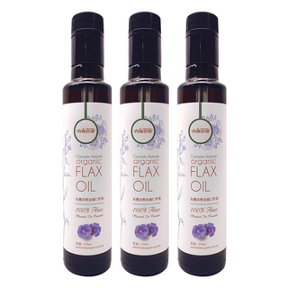 有機思維 有機冷壓亞麻仁籽油 加拿大原裝進口 每250ml富含近164g的Omega-3脂肪酸, 250ml, 3瓶