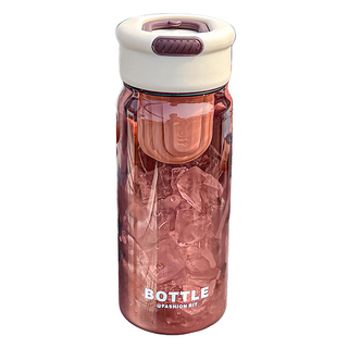 BOACUP 刻度茶隔水壺 艾特大口杯, 650ml, 1個, 白紅色