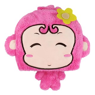 e-kit 逸奇 暖暖滑鼠墊 USB供電 發熱溫度約45-50°C, 可愛小猴子 粉色, 1個