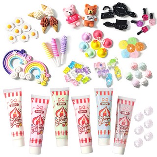 2Youngdesign DIY12款奶油膠手工裝飾材料包, 顏色隨機, 1組