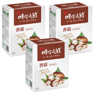 味全 高鮮香菇調味料，台灣在地香菇，無添加防腐劑，人工色素, 320g, 3盒