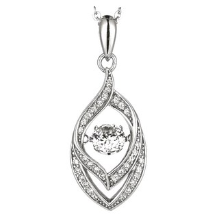 Crossfor 日本進口 輕奢滿鑽系列 925純銀懸浮鑲嵌閃動項鍊