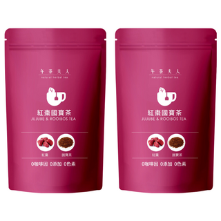 午茶夫人 紅棗國寶茶包 Set 12包, 無添加物無咖啡因，孕婦哺乳適用，幫助入睡，氣色紅潤, 3g, 2袋