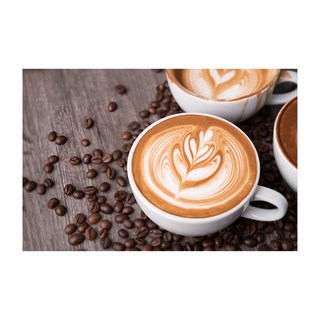 24mama 掛畫 單聯式 拿鐵 泡沫 咖啡 無框畫 60 x 40cm, 卡布奇諾