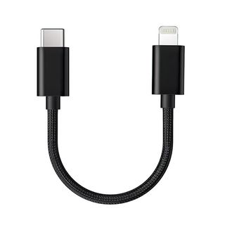FiiO Type-C轉Lightning轉接線 LT-LT1 鋁合金接頭 棉網線身, 1個
