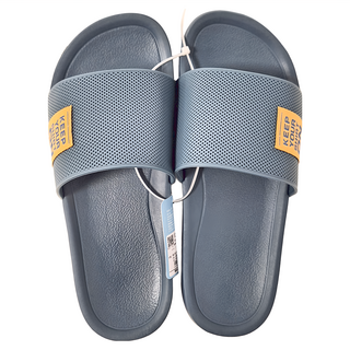 透氣格紋室外拖鞋 - 藍色, 26cm