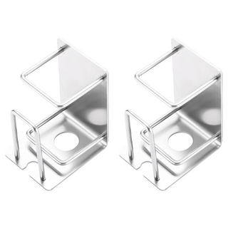 小麥購物 不鏽鋼牙膏牙刷杯架 5.4 x 6.3 x 8.3cm 119g, 2個, G780