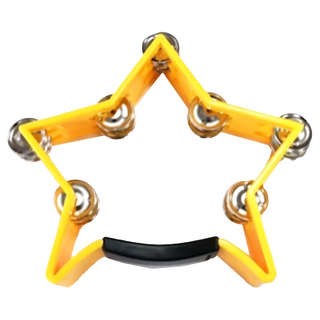 KingRosa 星型鈴鼓單層 黃色 台灣製 兒童音樂啟蒙玩具, 1個