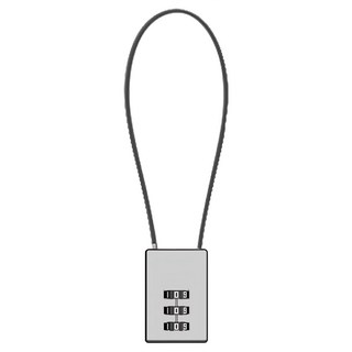 FANCY LIFE 旅行行李箱防盜密碼鎖 鋼絲繩款 30cm 灰色