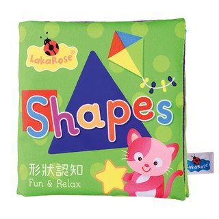 OhBabyLaugh 中英文布書 壹4 綠認識形狀, 布書
