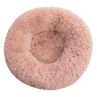 HISATO 深度睡眠寵物窩, 直徑60cm, 仙女粉, 1個