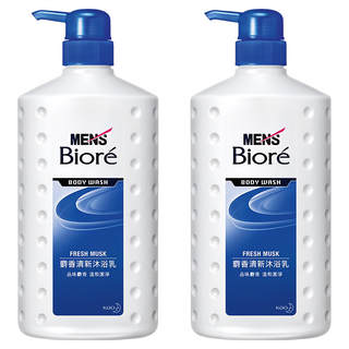MEN's Biore 男性沐浴乳 麝香 清新 750ml, 2瓶