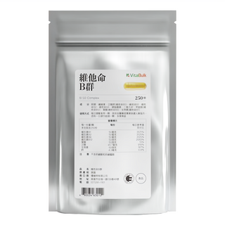VitalBulk 維他命 B群, 250顆, 1包