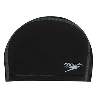 Speedo 成人合成泳帽 Pace Long Hair, ONE SIZE, 黑色, 1個